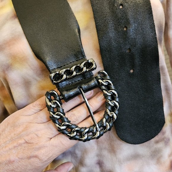 VGC Preloved Soft, Wide Leather Dress Hip Belt, by Warehouse, Holes from 28-32in - Picture 8 of 13